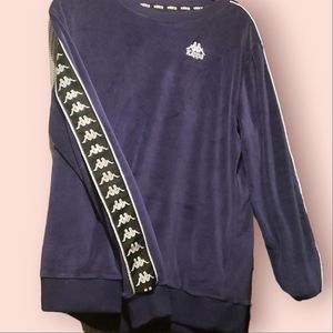 kappa purple velour sweater